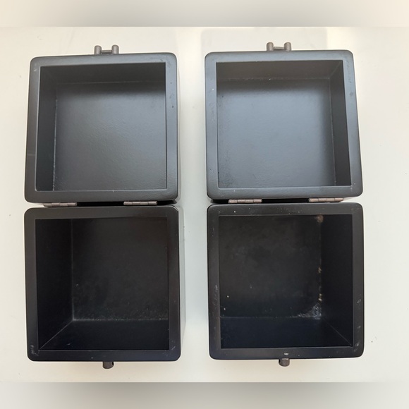 Set of 2 Dark Decorative Boxes with Metal Clasp - Picture 2 of 9